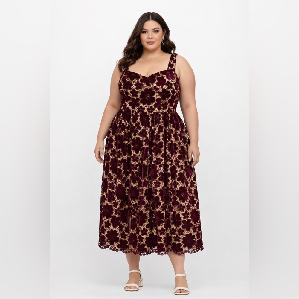 Just Me Burgundy Velvet Maxi Dress